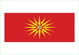 Özel Dijital Baskı 3x5ft Bırak Kırmızı Bayrak Vergina Macedonia'nın Sarı Güneşi 1992 DE7998370 için Tarihsel Bayrak Bannesi