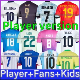 24 25 Argentinas Player Versione 2024 Maglie da calcio francese Portuguesa Portogallo Shirt per bambini Kit Kit Inghilterra giocatore USAS Player Mexico Football Shirts Unifor