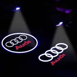 Adesivi per auto 2pcs Accessori per auto Luci a LED Benvenuta Luce per Audi S Line S3 S4 RS S6 S5 S7 S8 Quattro Proiettore Shadow Ghost Lamp Styling T240513
