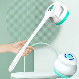 Elektrikli Duş Fırçası Su geçirmez uzun saplı gövde yıkayıcı arka temizleyici yüz ve ayak öğütücü banyo banyo duşları aracı 240518