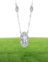 GIGAJEWE 1ct 6 5mm EF Round Pandent Necklace 18K White Gold Plated 925 Silver Moissanite Necklace Gift GMSN017227J5902827