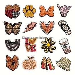Charms Leopard Print Shoe For Clog Eesthetic Shoes Clogs Gift Girl Women Party Favor Drop Delivery Oteqk