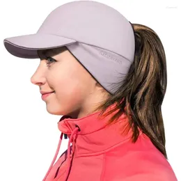 Berets GADIEMKENSD Women's Winter Reflective Fleece Hat With Drop Down Ear Warmer For Outdoor Activity Cap