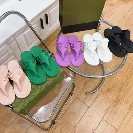 Summer Women's Slippers Sandals Designer Slippers Luxury Flat Heels Fashion Comfort Flat Slippers Beach Slippers 35-42 Med Box