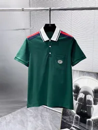 2024 Neueste Multicolor-Basis-Männer-Polo-Hemd Herren T-Shirt Brust Sticked Logo Polo Shirt Sommer T-Shirt Herren Tops Größe m-XXL