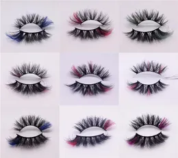 Whole 39 Styles Colored False Eyelashes 5D Fluffy Handmade Dramatic Mink Lashes DIY Natural Look Eyelash Extension Beauty Make1260952