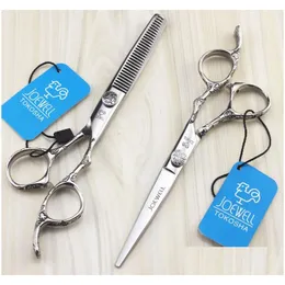 Hair Scissors Joewell High-Grade 6.0 Inch Stainless Steel Cutting / Thinning 9Cr Professional Barber Tool Drop Delivery Products Care Dhmce
