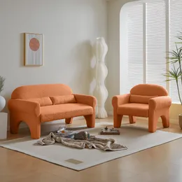 ZK20 2 Parça Set Sofa Kanepe, Modern Teddy kumaş Loveseat Accent Sandalye Oturma Odası için