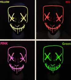 Birthday Halloween Mask Led Light Up Party Masches The Purge Election Year Great Funny Masks Festival Cosplay Supplies Glow In Dark1336104