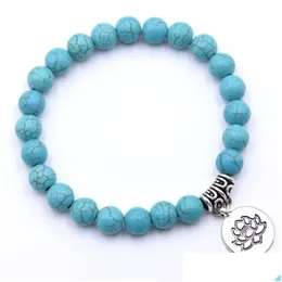 Beaded Bracelet Lotus Pendant Female Fashion Wild Small Jewelry Personality Simple Drop Delivery Bracelets Dhjel