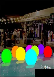 Decoração de festa 6040cm LED Beach Ball Toy com controle remoto 16 cores luzes e 4 modos de luz2177301