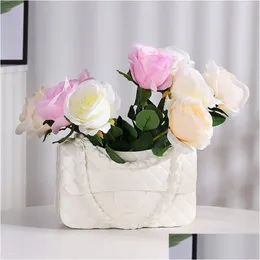 Pflanzer Töpfe Handtasche Vase kreative Mode Wohnzimmer Eingang TV -Schrank Dekoration getrocknete Blumen und Blumenpot Drop Lieferung Ho Dhseo