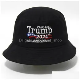 Party Hats 2024 Donald Trump haft haft haft hap hape keep america fish czapka upuszcza dostawa domu ogród świąteczne zapasy dhkyx