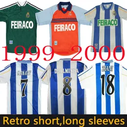 1999 2000 Deportivo de la Coruna Retro Soccer Jersey 99 00 Deportivo la Coruna Valeron Makaay Bebeto Bitinho Classic Vintage Football camisa em casa