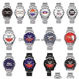 Party Favor 14 Styles Trump 2024 Wrist Watch Donald Retro Men Quartz Watches Drop Delivery Home Garden Festive Supplies Event Dheoy