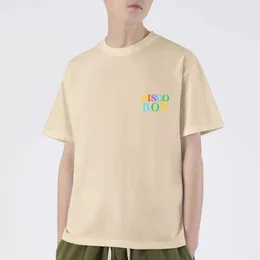 Erkek Tişörtler Erkekler Lüks Saf Pamuk Sosyal Büyük Boyut Kısa Slve T Shirt Vintage Y2K Günlük Yumuşak Stil Sıcak Çıldırı Giyim Y240516