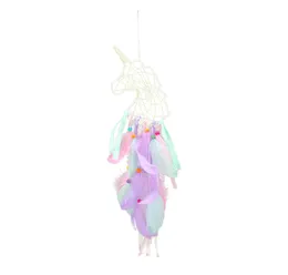 Unicorn Dream Catchers Ручной пера, каречицы мечты для стены, висячие украшения Unicron Party Craft9240363