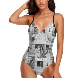 Kobiety Swimpit Swimsut Swimpit Seksowne Jackie Kennedy jednoczęściowe kobiety Push Up Bodysuit Retro Kąpy Kąciki koronkowe zużycie plaży