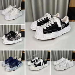 Maisons Miharas Yasuhiros Freizeitschuhe Männer Frauen Sneaker Top-Qualität Leder-Leinwand auflösen Schuhe Mmy Plattform Schuhe Low-Top Black White Trainer