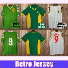 1990 1998 Kamerun Retro Mens Futbol Jersey Wome Mboma Eto O Home 2002 Away Futbol Gömlek Kısa Kollu Üniformalar