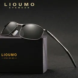 LIOUMO Brand Design Neue Luftfahrt männliche Sonnenbrille Polarisierte Schutzbrille Frauen Frauen Sonnenbrillen HD Fahrspiegel Brille 2293