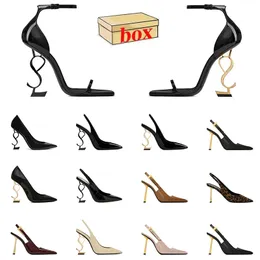 2024 New Fashion High Heels Patent Sandals Famous Designer Women Platform Leather Party Wedding Slides Luxury Lady Heel Bottoms Party Wedding Suede Pumps Slippers