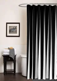 Sunnyrain Czarno -biały nowoczesny zasłona prysznicowa wodoodporna poliestrowa kurtyna łaźni niebieska cortina Ducha donchegordijn4618910