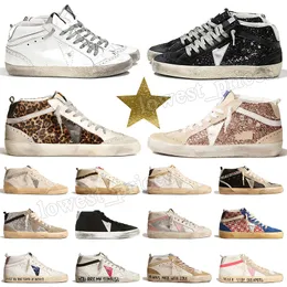 Golden Goose Mid Star Shoes Fashion Luxury OG Golden Goooose Mid Star Shoes Casual Sneakers Designer Platform Trainers Original Italy Brand Loafers Plate-forme Shoe Mens Womens
