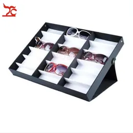 Portabla glasögon förvaringsdisplayfodral 18pcs glasögon solglasögon optisk displayarrangörsbricka 252x