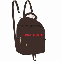 Backpack Style Branded Backpack Classic Print Design Genuine Leather 28CM Women Bag Children School Bags Backpacks Style Spring Lady Backpack Travel Handbag Luxu