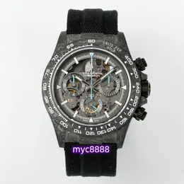 Diw watch diameter 40mm with cal.4130 hollow movement sapphire glass mirror carbon fiber case