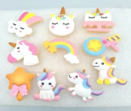 20PCSLOT KAWAII UNICORN RAINBOW STAR RESIN FLAT BACK CABOCHON SCRAPBOIKING HAIR BOW CENTER EMBELLISHMENTS DIYアクセサリーY01075758265