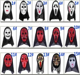 Schädel Halloween Maske Teil Masken schreien Skelett Grimace Requisiten Maskerade Maske Volles Gesicht für Männer Frauen gruselige Maske DC8594296256