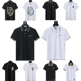 Herren Polo -Shirt Designer Polos Tracksuit Schwarze Shirts Mann Modegeschäft Luxus Weiß Druckqualität Marken Plaid T -Shirt Tops Tee Herren T Shirts