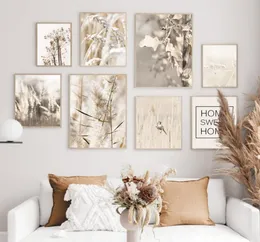 Floro di fiore di grano di reed Sweet Home Wall Art tela dipinto di poster nordici e stampe immagini murali per soggiorno decorazioni 8680221