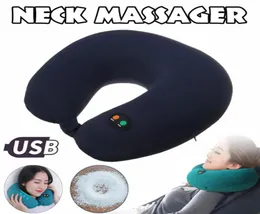 Electric 6mode Ushaped travel cushion pillow neck massager vibration cervical pillow massage relaxing family car2281457