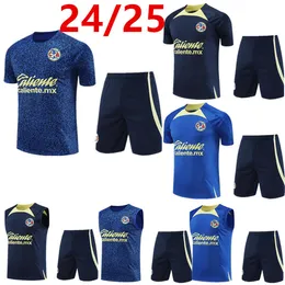 2024 2025 Club America Soccer Jerseys Liga MX Home Away Third Tracksuit American Aquino J.Dos Santos Kort ärmar Training Shirt Football Shirts Camisas de Suit