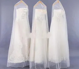 Aufbewahrungstaschen 50pcs hochgradig transparentes Hochzeitskleid Staubbedeckung Weiches Tüll -Kleidungsstück Brautkleid Netzgarnbeutel 160 cm 180 cm5358594