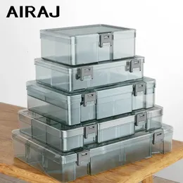Cassetta per attrezzi in plastica multifunzionale AIRAJ resistente alla pressione ad alta durezza trasparente e conservazione classificata 240510