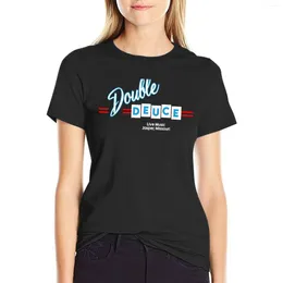 Women's Polos Double Deuce Road House T-Shirt Short Sleeve Summer Blouses 2024