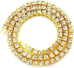 HH Bling Empire Silber Gold vereiste Diamond-Tenniskette für Männer Strass-Diamant-Tennis Halsketten für Frauen Tennis und kubanische Verbindungsketten 18-30 Zoll