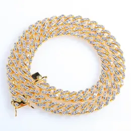 Come Diamond Men Hip Hop a ghiacciata a catena da tennis Bracciale di lusso di lusso 18k donne in oro da 18k donne brillanti cubane gelioncini dro dhiip