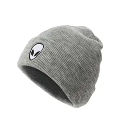 Skull Caps European and American Style Alien Embroidery Street l Knitted Autumn Winter Outdoor Ghost Head Warm Wool Hat24165662421691