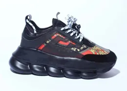 Italy Chain Shoes Reaction Casual Reflective Height Sneakers Triple Black White Multi-color Suede Red Blue Fluo Tan sport Designer Womens Mens shoes runner