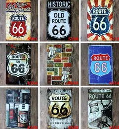 Ganze 40 Styles Route 66 Retro Metallschilder Zinn Malerei Wohnkultur Poster Handwerksbedarf Wandkunst Bilder Dekor Weihnachtsgeschenk 4053796