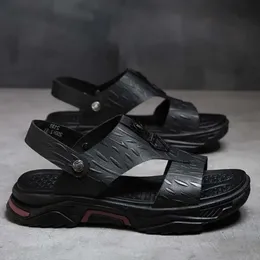 Läder män äkta sommar casual skor manliga klassiker lägenheter strand sandal storlek tofflor andas för mensandaler sandaler 119 749 sandaler d s da2 a2