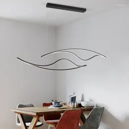 Kronleuchter minimalistischer Linearität Anhänger Kronleuchter für Esszimmer Küchbar Büro modern
