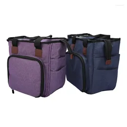 Depolama torbaları Örgü Çantası Taşınabilir İplik Tote Yün Tığ kancaları İğneler Dikiş Malzemeleri Set DIY Ev Organizatör