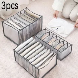 Storage Bags 3Pcs Gauze Underwear Bra Organizer Box Panties Socks Boxes Wardrobe Clothes Drawers Separator