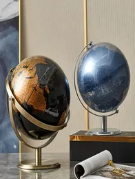 Craftsfigurines amp miniatury retro dekoracja lądowa mapa świata globe nowoczesne dekoracje domu geografia biuro biuro AC1702190